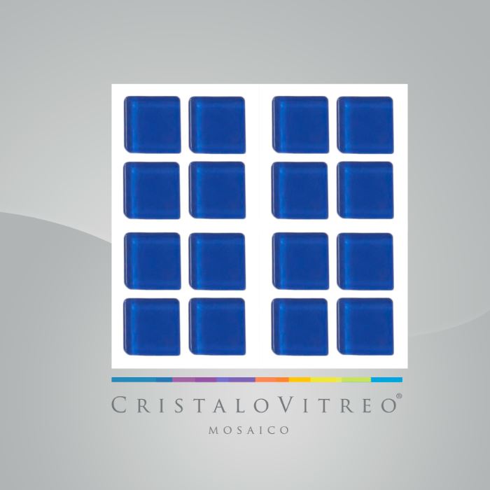 MOSAICO CRISTALO VITREO AZUL INTENSO